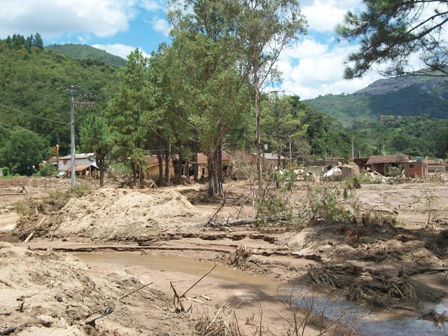 water was over 15 feet high through here